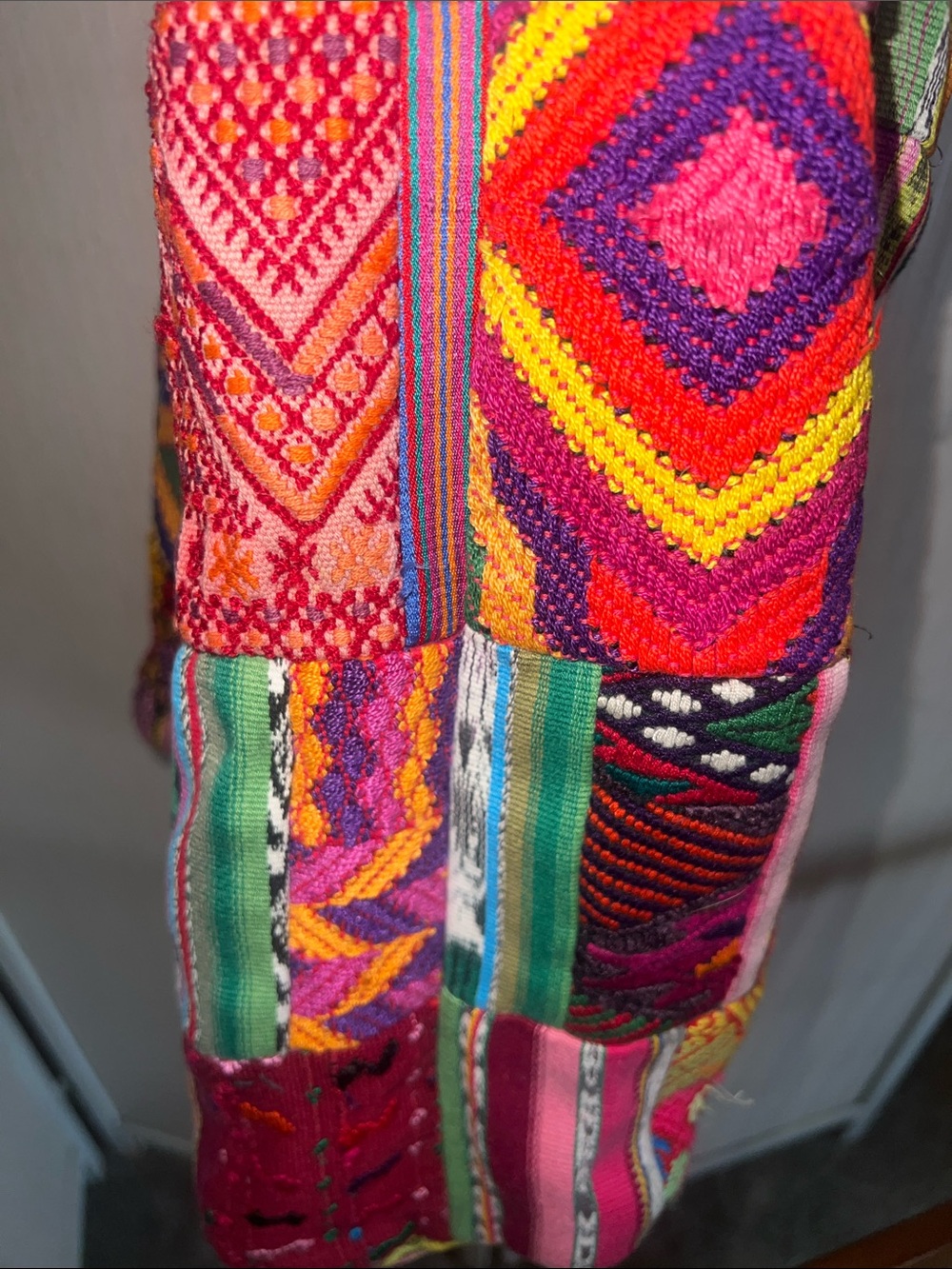 Peruvian patchwork Handwoven Multicolor Boho Crossbody Bag - Picture 5 of 10